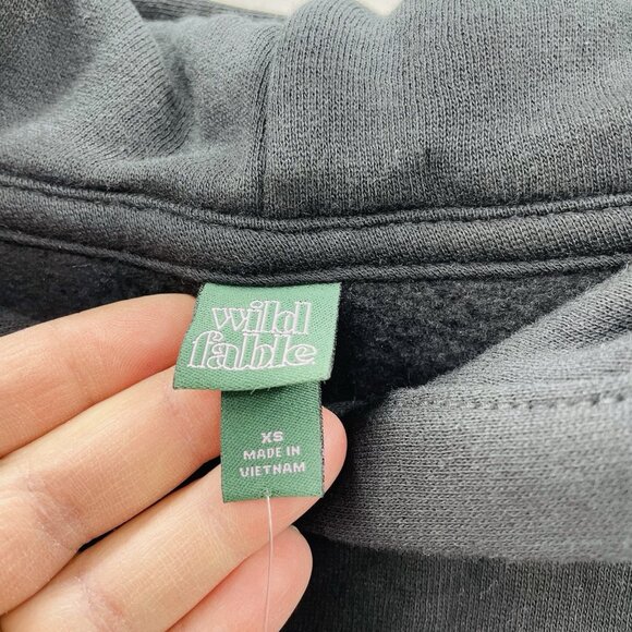 Wild Fable Womens Size XS Oversized Perfect Hoodie Sweatshirt Black Disco Ball - Picture 5 of 7